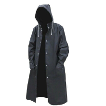 (XL) Raincoat Length Long Eva Black Adult Outdoor Sports Hiking Waterproof Climbing