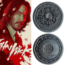 John Wick: Chapter 4 Wick Blood Oath Marker Coin Collections Replica Cosplay Props Souvenir Badge Men Women Accessoriess