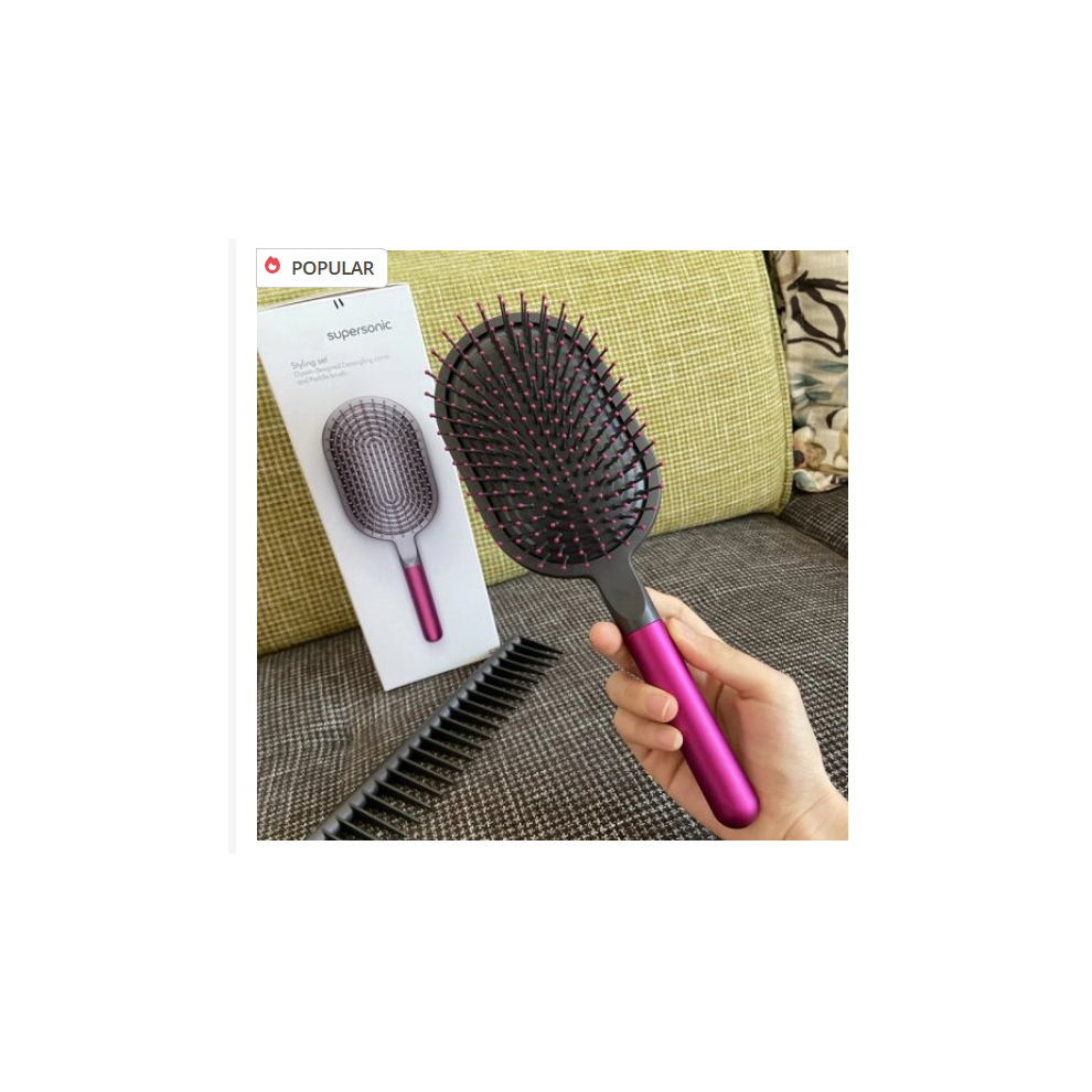 94-29302892 Compatible For Dyson Comb Wide Tooth Air Detangling Hairdressing Rake Hair Styling Massage Sharon Brush Set 2Pc Tool Accessories