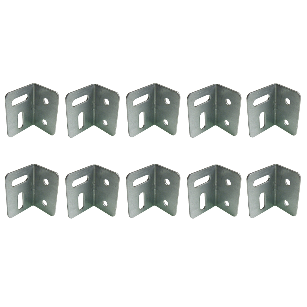 10 Pcs X Stretcher Plates Galvanised Finish 38 X 26.5 X 26.5Mm 7699034247630