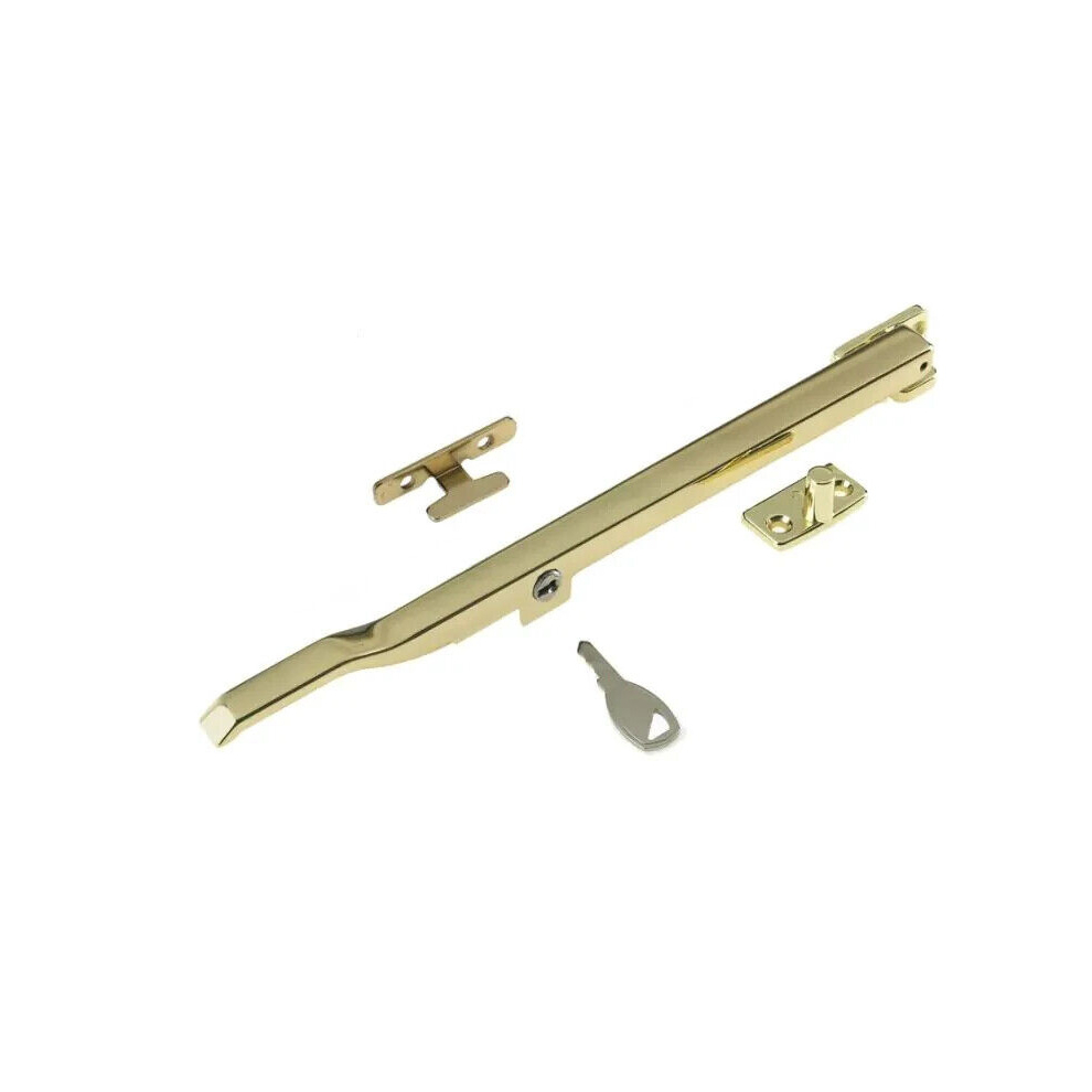 Window 10" Lockable Brassed Stay 5025293025337