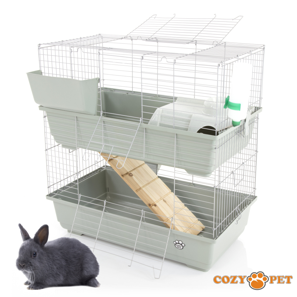 Rabbit / Guinea Pig 2-Tier Cage by Cozy Pet 80cm RB80-D Rat, Chinchilla, Hutch