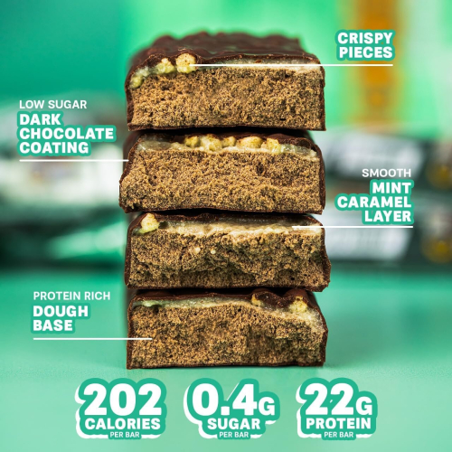 Grenade Grenade High Protein, Low Sugar Bar - Dark Chocolate Mint, 12 x 60 g 2