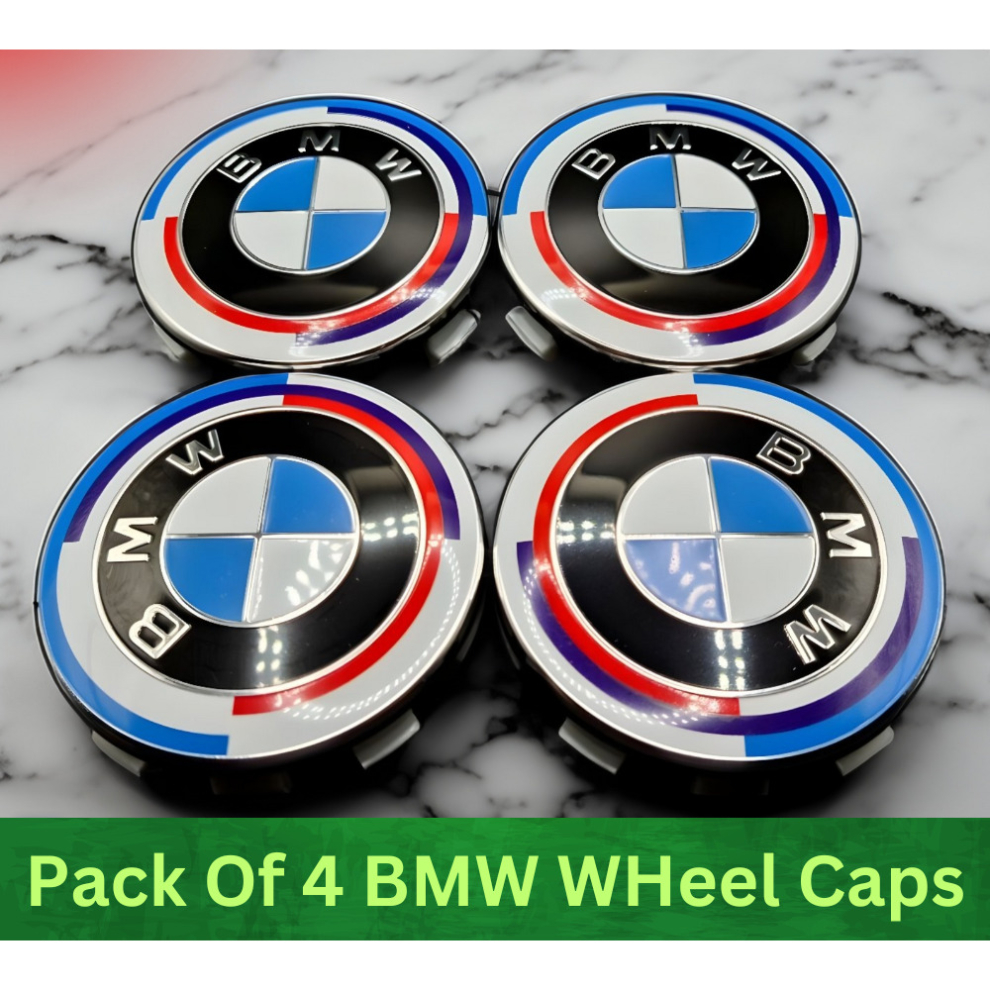 Bmw 4Pcs Wheel Centre Hub Caps 68Mm Emblem Badges Fits All Models