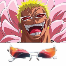 One Piece Anime Cosplay Glasses Donquixote Doflamingo Same Cosplay Glasses Pvc Men Women Sunglasses Funny Christmas Party Gift