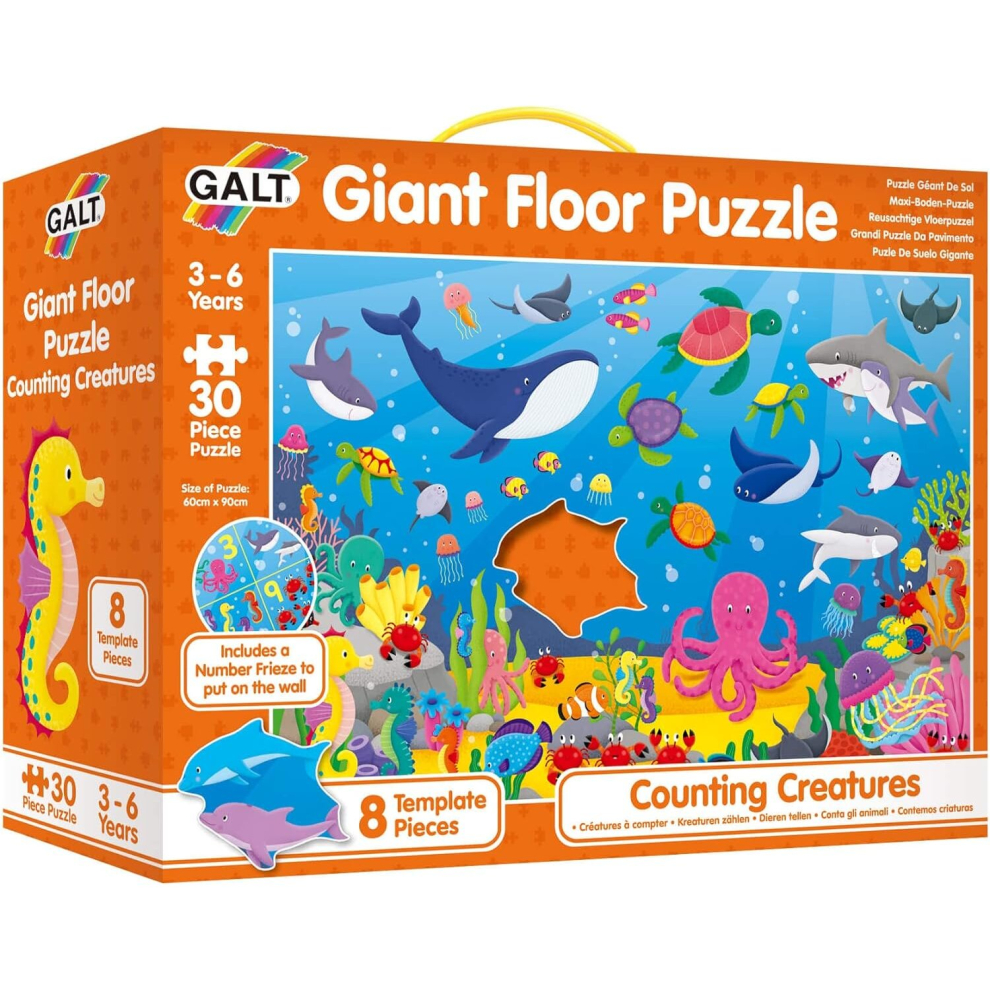 Galt Toys Giant Floor Puzzle Counting Creatures Floor Puzzles For Kids