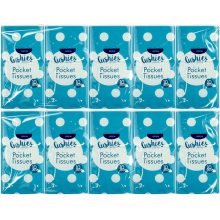 10x Pocket Tissue 3 Ply New Embossed Soft Strong White Travel Clean UK
