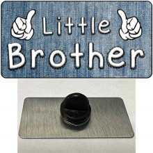 Smart Blonde PIN-LP-11548 1.5 x 0.75 in. Little Brother Novelty Rectangle Metal Hat Pin