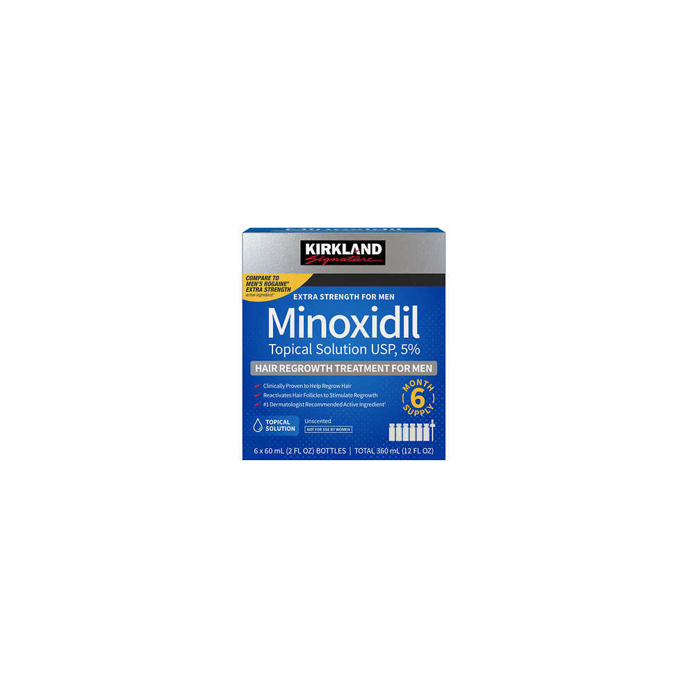 6 Months Kirkland Minoxidil 5%, Mens Hair Loss Treatment New Packaging