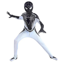 (120) Spiderman Negative Suit Cosplay Costume Party Jumpsuit Fitted Bodysuit For Kids Adult Clothes
