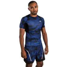 (X-Large ) VENUM ELECTRON 3.0 MMA SHORT SLEEVE RASHGUARD - CAMO BLUE