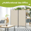 (Beige) Angel Living Room Divider 2 Panels 4