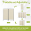 (Beige) Angel Living Room Divider 2 Panels 2