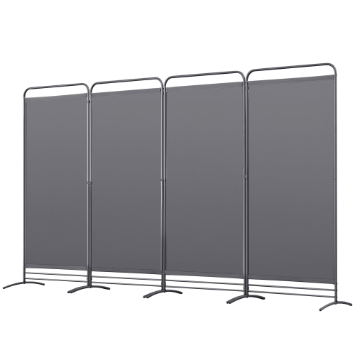 (Grey) Angel Living 4 Panels Foldable Room Divider