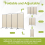 (Beige) Angel Living 4 Panels Foldable Room Divider 2