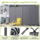 (Grey) Angel Living 4 Panels Foldable Room Divider 6
