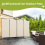 (Beige) Angel Living 4 Panels Foldable Room Divider 7