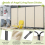 (Beige) Angel Living 4 Panels Foldable Room Divider 6