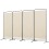 (Beige) Angel Living 4 Panels Foldable Room Divider 1