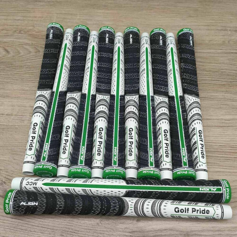 13 Pcs/Set Golf Pride MCC Align Black/White/Green Align Standard Size Golf Grips