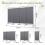 (Grey) Angel Living 4 Panels Foldable Room Divider 8