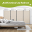 (Beige) Angel Living 4 Panels Foldable Room Divider 3