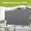 (Grey) Angel Living 4 Panels Foldable Room Divider 4