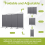 (Grey) Angel Living 4 Panels Foldable Room Divider 5