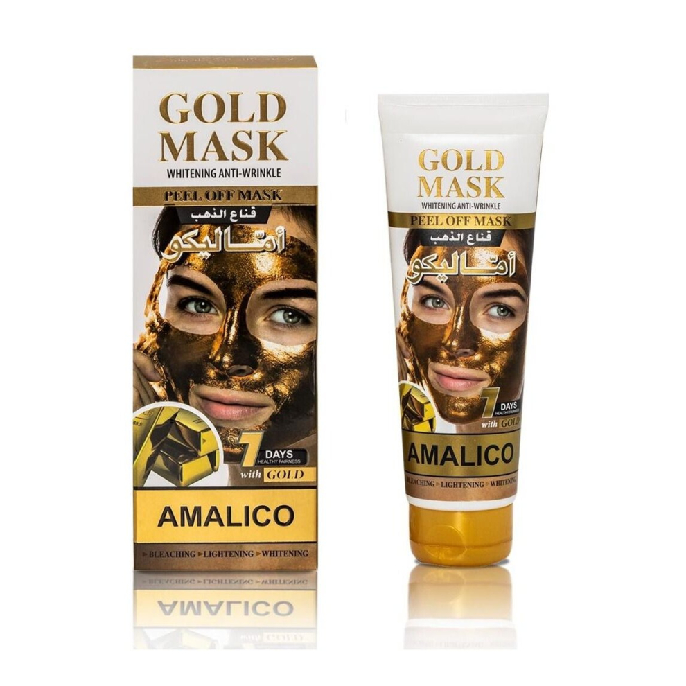 Gold Amalico 24K Face Mask | Peel Off Anti-Wrinkle Facial Mask | Deep Cleansing Blackhead Remover & Hydrating Skin Care