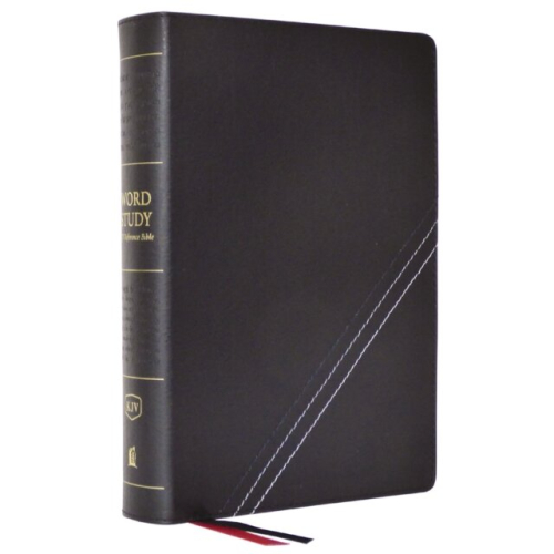 KJV Word Study Reference Bible Bonded Leather Black Red Letter Comfort Print by Thomas Nelson