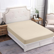 (DOUBLE, CREAM) Extra Deep Fitted Sheet For Single Double King Bed