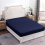 (DOUBLE, NAVY) Extra Deep Fitted Sheet For Single Double King Bed 2