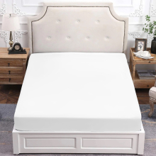 (SINGLE, WHITE) Extra Deep Fitted Sheet For Single Double King Bed
