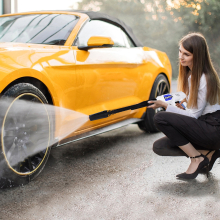 (1xBattery) Cordless Pressure Cleaner Portable Pressure Washer Lightweight Cordless Jet Wash Car Washer with 1.5 Ah Battery Foam Pot Nozzle Water Pump 5M Hose