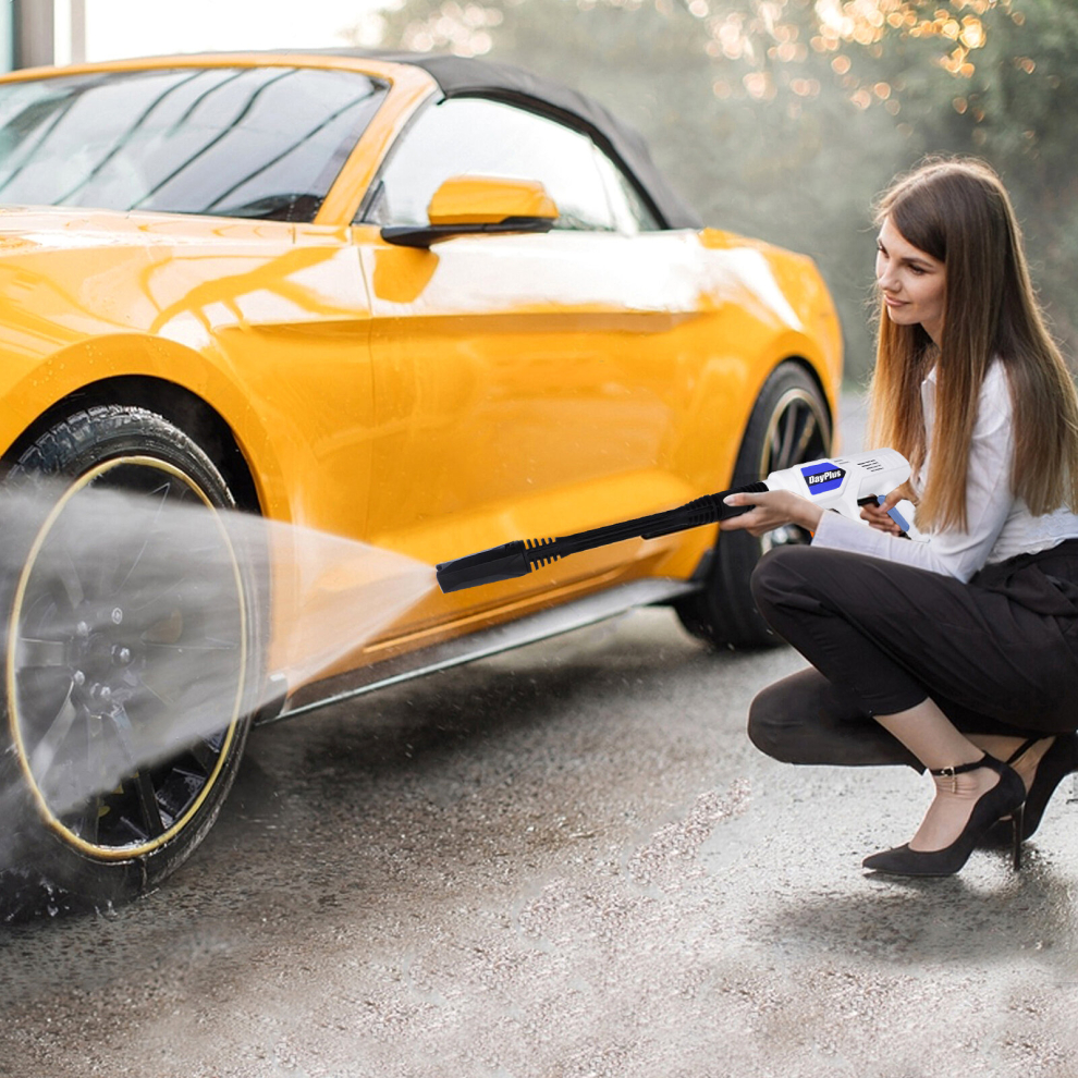 (1xBattery) Cordless Pressure Cleaner Portable Pressure Washer Lightweight Cordless Jet Wash Car Washer with 1.5 Ah Battery Foam Pot Nozzle Water Pump 5M Hose