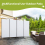 (Natural) Angel Living 4 Panels Foldable Room Divider 7