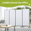 (Natural) Angel Living 4 Panels Foldable Room Divider 4