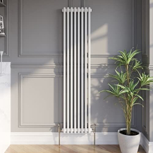 Traditional Colosseum Vertical Double Bar Column Radiator 1800 x 380mm White