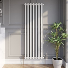 1600x560mm Double Bar Traditional Colosseum Radiator White Vertical Column