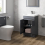 Artis Flat Pack Grey Gloss Free Standing Vanity Unit & Basin - Doors 500mm 3