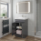 Artis Flat Pack Grey Gloss Free Standing Vanity Unit & Basin - Doors 500mm 5