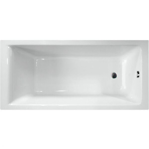 Bathroom Single Ended 1700x700mm Square Bath Side End Panel Acrylic White Modern 2