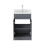 Artis Flat Pack Grey Gloss Free Standing Vanity Unit & Basin - Doors 500mm 7