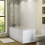 Bathroom Single Ended 1800x800mm Square Bath Front Panel Acrylic White Modern 2