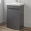 Artis Flat Pack Grey Gloss Free Standing Vanity Unit & Basin - Doors 500mm 1
