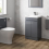 Artis Flat Pack Grey Gloss Free Standing Vanity Unit & Basin - Doors 500mm 2