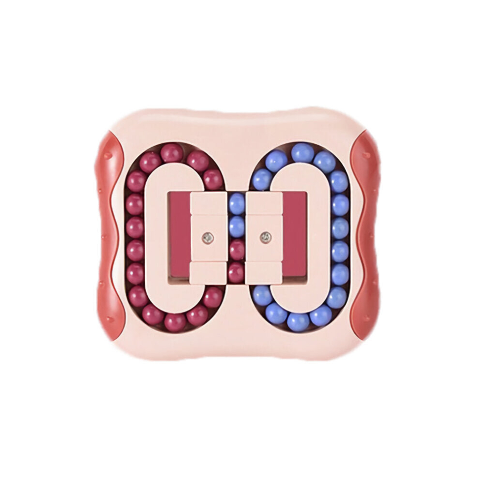 (Red) Fingertip Magic Bean Stress Relief Rotating Gyroscope Cube Toys Children Adult Educational Puzzle Toys Supplies-image-OPC-PDBYFRB-NEW