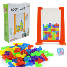 (Red) Solid Block Puzzle Cross-Border Interactive Desktop Games Boys and Girls Kids Puzzle Toys Brain Distinguish Ability Train Supplies