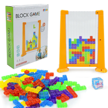 (Yellow) Solid Block Puzzle Cross-Border Interactive Desktop Games Boys and Girls Kids Puzzle Toys Brain Distinguish Ability Train Supplies