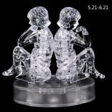 (Gemini) Blocks Constellation 3D Crystal Puzzles With LED Lights 41 PCS